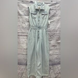 Habitual Womens Denim Sleeveless One Piece Jumpsuit size 4/27